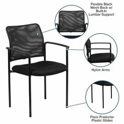 Best Pirce 🔔 Stacking Chairs Flash Furniture Mesh Office Chair, Black (GO-516-2-GG) 🧨 -Advantage Shop sp137095342 s7