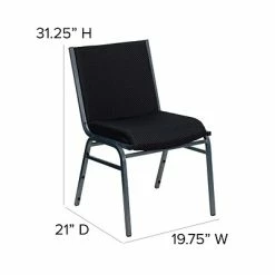 Discount 🎉 Stacking Chairs Flash Furniture HERCULES 3'' Thick Padded Stack Chairs (XU60153BK) 💯 -Advantage Shop sp137096072 s7