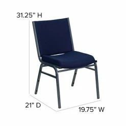 Top 10 😉 Stacking Chairs Flash Furniture HERCULES 3'' Thick Padded Stack Chairs (XU60153NVY) ⌛ -Advantage Shop sp137096253 s7