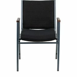 Hot Sale ⭐ Stacking Chairs Flash Furniture HERCULES 3'' Thick Padded Stack Chairs W/Arms (XU60154BK) 😉 -Advantage Shop sp137096274 s7