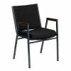 Hot Sale ⭐ Stacking Chairs Flash Furniture HERCULES 3'' Thick Padded Stack Chairs W/Arms (XU60154BK) 😉