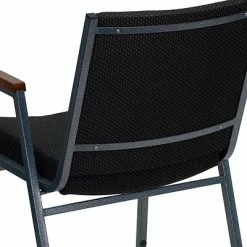 New ⌛ Stacking Chairs Flash Furniture HERCULES 4/Pack 3'' Thick Padded Stack Chairs W/Arms (4XU60154BK) 😉 -Advantage Shop sp137096421 s7