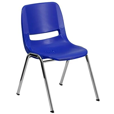 Outlet 🥰 Stacking Chairs Flash Furniture Hercules Series Molded Plastic Shell Stackable Chair With Chrome Frame, Navy ⭐ 3 Outlet 🥰 Stacking Chairs Flash Furniture Hercules Series Molded Plastic Shell Stackable Chair With Chrome Frame, Navy ⭐