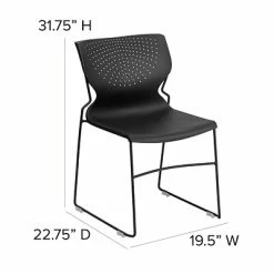 Cheapest 😉 Stacking Chairs Flash Furniture Hercules Plastic Stack Chair, Black (RUT438BKGG) 🧨 -Advantage Shop sp137201384 s7
