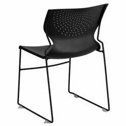 Cheapest 😉 Stacking Chairs Flash Furniture Hercules Plastic Stack Chair, Black (RUT438BKGG) 🧨 -Advantage Shop sp137201385 s7