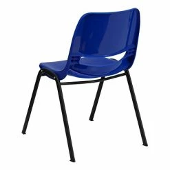 Best deal ⭐ Stacking Chairs Flash Furniture Hercules Shell Ergonomic Stack Chair With Black Frame And 16" Seat, Navy ✨ -Advantage Shop sp137201814 s7