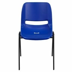 Best deal ⭐ Stacking Chairs Flash Furniture Hercules Shell Ergonomic Stack Chair With Black Frame And 16" Seat, Navy ✨ -Advantage Shop sp137201823 s7