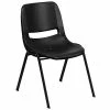 Promo 👍 Stacking Chairs Flash Furniture Hercules Shell Ergonomic Stack Chair With Black Frame And 14" Seat, Black 🎉 -Advantage Shop sp137201832 s7