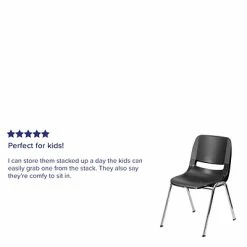 Best reviews of 👏 Stacking Chairs Flash Furniture Hercules Shell Ergonomic Stack Chair With Chrome Frame And 14" Seat, Black ✔️ -Advantage Shop sp137202016 s7