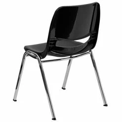 Best reviews of 👏 Stacking Chairs Flash Furniture Hercules Shell Ergonomic Stack Chair With Chrome Frame And 14" Seat, Black ✔️ -Advantage Shop sp137202044 s7