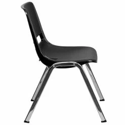 Best reviews of 👏 Stacking Chairs Flash Furniture Hercules Shell Ergonomic Stack Chair With Chrome Frame And 14" Seat, Black ✔️ -Advantage Shop sp137202058 s7