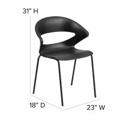 Budget 🔔 Stacking Chairs Flash Furniture Hercules Series 440lb-Capacity Stack Chair, Black (RUT4BK) ❤️ -Advantage Shop sp137297218 s7