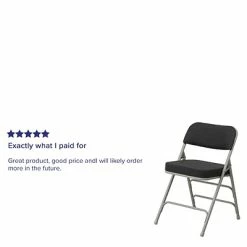 Top 10 🔔 Folding Chairs Flash Furniture Hercules Curved Triple Braced Double Hinged Pin-Dot Upholstered Metal Folding Chair, Black, (AWMC320AFBK) 🧨 -Advantage Shop sp137297689 s7