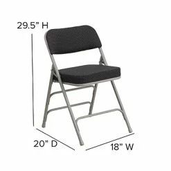 Top 10 🔔 Folding Chairs Flash Furniture Hercules Curved Triple Braced Double Hinged Pin-Dot Upholstered Metal Folding Chair, Black, (AWMC320AFBK) 🧨 -Advantage Shop sp137297693 s7