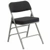 Top 10 🔔 Folding Chairs Flash Furniture Hercules Curved Triple Braced Double Hinged Pin-Dot Upholstered Metal Folding Chair, Black, (AWMC320AFBK) 🧨 -Advantage Shop sp137297759 s7