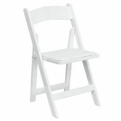 Brand new 😍 Folding Chairs Flash Furniture Hercules Series Wood Folding Chair With Vinyl Padded Seat, White, XF2901WHITE ⌛
