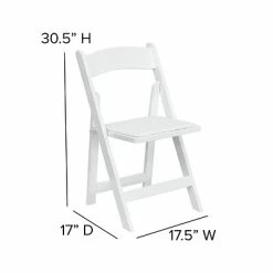 Brand new 😍 Folding Chairs Flash Furniture Hercules Series Wood Folding Chair With Vinyl Padded Seat, White, XF2901WHITE ⌛ -Advantage Shop sp137297810 s7