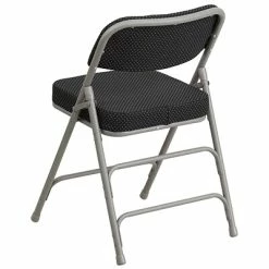Top 10 🔔 Folding Chairs Flash Furniture Hercules Curved Triple Braced Double Hinged Pin-Dot Upholstered Metal Folding Chair, Black, (AWMC320AFBK) 🧨 -Advantage Shop sp137297850 s7