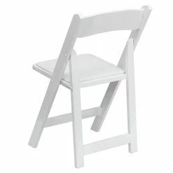 Brand new 😍 Folding Chairs Flash Furniture Hercules Series Wood Folding Chair With Vinyl Padded Seat, White, XF2901WHITE ⌛ -Advantage Shop sp137298346 s7