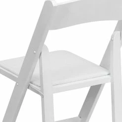 Brand new 😍 Folding Chairs Flash Furniture Hercules Series Wood Folding Chair With Vinyl Padded Seat, White, XF2901WHITE ⌛ -Advantage Shop sp137298347 s7