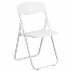 Wholesale ⭐ Folding Chairs Flash Furniture Hercules Series 880lb Capacity Heavy-Duty Plastic Folding Chair, White (RUTIWHT) ✨