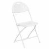 Brand new 🎉 Folding Chairs Flash Furniture Hercules Series 800lb-Capacity Plastic Fan-Back Folding Chair, White (LEL4WHITE) 🛒