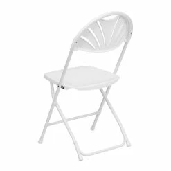 Brand new 🎉 Folding Chairs Flash Furniture Hercules Series 800lb-Capacity Plastic Fan-Back Folding Chair, White (LEL4WHITE) 🛒 -Advantage Shop sp137298371 s7
