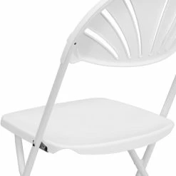 Brand new 🎉 Folding Chairs Flash Furniture Hercules Series 800lb-Capacity Plastic Fan-Back Folding Chair, White (LEL4WHITE) 🛒 -Advantage Shop sp137298372 s7