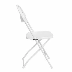 Brand new 🎉 Folding Chairs Flash Furniture Hercules Series 800lb-Capacity Plastic Fan-Back Folding Chair, White (LEL4WHITE) 🛒 -Advantage Shop sp137298373 s7