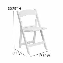 Best reviews of ❤️ Folding Chairs Flash Furniture Hercules 1000lb-Capacity Resin Folding Chair With Vinyl Padded Seat, White (LEL1WHITE) 🔥 -Advantage Shop sp137298388 s7