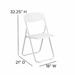 Wholesale ⭐ Folding Chairs Flash Furniture Hercules Series 880lb Capacity Heavy-Duty Plastic Folding Chair, White (RUTIWHT) ✨ -Advantage Shop sp137298543 s7
