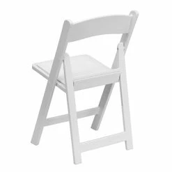 Best reviews of ❤️ Folding Chairs Flash Furniture Hercules 1000lb-Capacity Resin Folding Chair With Vinyl Padded Seat, White (LEL1WHITE) 🔥 -Advantage Shop sp137298576 s7