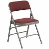 Best reviews of 🎁 Folding Chairs Flash Furniture Hercules Curved Triple-Braced, Double-Hinged Metal Folding Chair, Burgundy Patterned 😀 -Advantage Shop sp137298780 s7