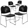 Wholesale ✔️ Stacking Chairs Flash Furniture Hercules™ Stacking Chair, Fabric, Black, Seat: 17.6"W X 17.4"D, Back: 17.625"W X 15.5"H 🎉 -Advantage Shop sp137857409 s7