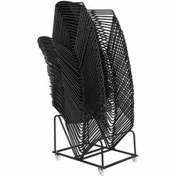 Wholesale ✔️ Stacking Chairs Flash Furniture Hercules™ Stacking Chair, Fabric, Black, Seat: 17.6"W X 17.4"D, Back: 17.625"W X 15.5"H 🎉 -Advantage Shop sp137857413 s7