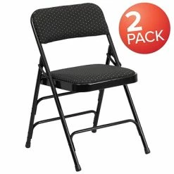 Outlet 🎁 Folding & Stacking Chairs Flash Furniture HERCULES Series Fabric Banquet/Reception Chair, Black, 2/Pack (2AWMC309AFBLK) 👏 -Advantage Shop sp142001179 s7