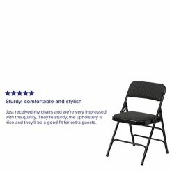 Outlet 🎁 Folding & Stacking Chairs Flash Furniture HERCULES Series Fabric Banquet/Reception Chair, Black, 2/Pack (2AWMC309AFBLK) 👏 -Advantage Shop sp142004259 s7