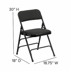 Outlet 🎁 Folding & Stacking Chairs Flash Furniture HERCULES Series Fabric Banquet/Reception Chair, Black, 2/Pack (2AWMC309AFBLK) 👏 -Advantage Shop sp142004261 s7