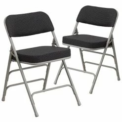 Outlet 💯 Folding & Stacking Chairs Flash Furniture HERCULES Series Fabric Folding Chair, Black, 2/Pack (2AWMC320AFBK) 🧨