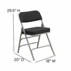 Outlet 💯 Folding & Stacking Chairs Flash Furniture HERCULES Series Fabric Folding Chair, Black, 2/Pack (2AWMC320AFBK) 🧨 -Advantage Shop sp142008446 s7