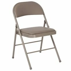 Deals 🔔 Stacking & Folding Chairs Flash Furniture HERCULES Vinyl Folding Chair, Gray (HA-F003D-GY-GG) 😉