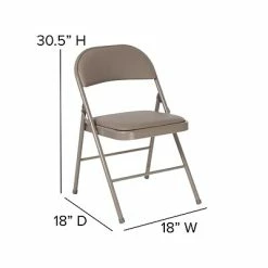 Deals 🔔 Stacking & Folding Chairs Flash Furniture HERCULES Vinyl Folding Chair, Gray (HA-F003D-GY-GG) 😉 -Advantage Shop sp142042788 s7
