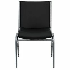 New 🌟 Stacking & Folding Chairs Flash Furniture HERCULES Vinyl Office Stacking Chair, Silver Vein/Black (4-XU-60153-BK-VYL-GG) 🥰 -Advantage Shop sp142042798 s7