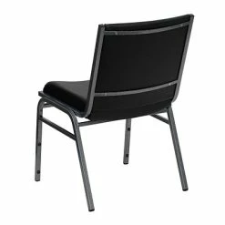 New 🌟 Stacking & Folding Chairs Flash Furniture HERCULES Vinyl Office Stacking Chair, Silver Vein/Black (4-XU-60153-BK-VYL-GG) 🥰 -Advantage Shop sp142043569 s7