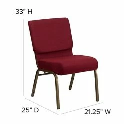 Best reviews of 🎉 Stacking Chairs Flash Furniture HERCULES™ Fabric Stacking Church Chair With 4"T Seat, Burgundy (FCH2214GV369) 👏 -Advantage Shop sp154566619 s7
