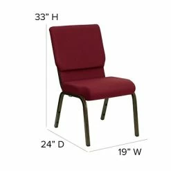 Outlet 🧨 Stacking Chairs Flash Furniture HERCULES™ Fabric Stacking Church Chair With 4 1/4"T Seat, Gold Vein 😀 -Advantage Shop sp154566648 s7