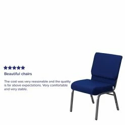 Best Pirce 💯 Stacking Chairs Flash Furniture HERCULES 21'' Church Chair W/4'' Seat Silver Vein Frame, Navy Blue 😀 -Advantage Shop sp154567760 s7