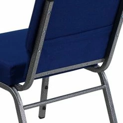 Best Pirce 💯 Stacking Chairs Flash Furniture HERCULES 21'' Church Chair W/4'' Seat Silver Vein Frame, Navy Blue 😀 -Advantage Shop sp154567764 s7