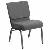 Cheap 💯 Stacking Chairs Flash Furniture HERCULES 21'' Church Chairs W/3.75'' Seat Silver Vein Frame (XUCH0221GYSV) 🥰 -Advantage Shop sp154567783 s7