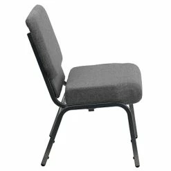 Cheap 💯 Stacking Chairs Flash Furniture HERCULES 21'' Church Chairs W/3.75'' Seat Silver Vein Frame (XUCH0221GYSV) 🥰 -Advantage Shop sp154567792 s7